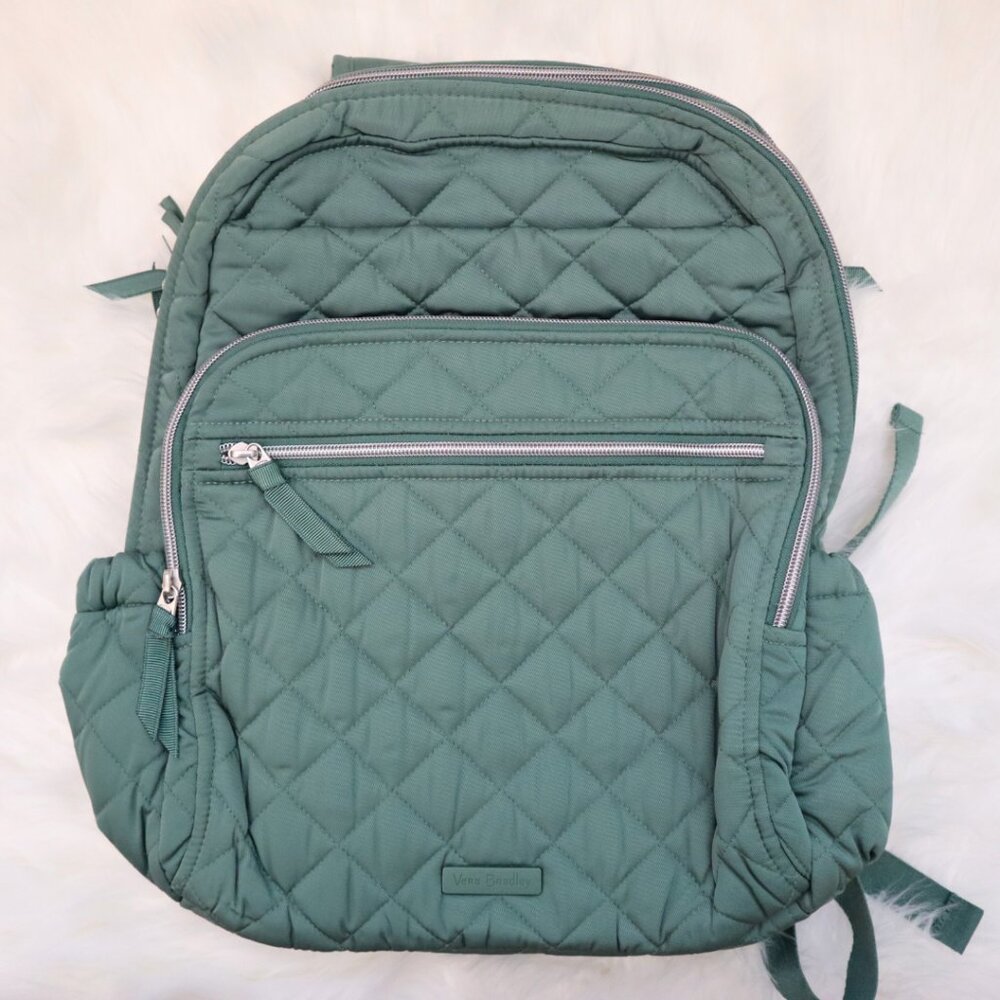 Vera Bradley Campus XL Backpack — Olive Leaf